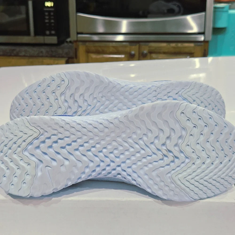 Nike Epic React Flyknit Phantom Mens 13 White Blue BV0417-101 Laceless Running